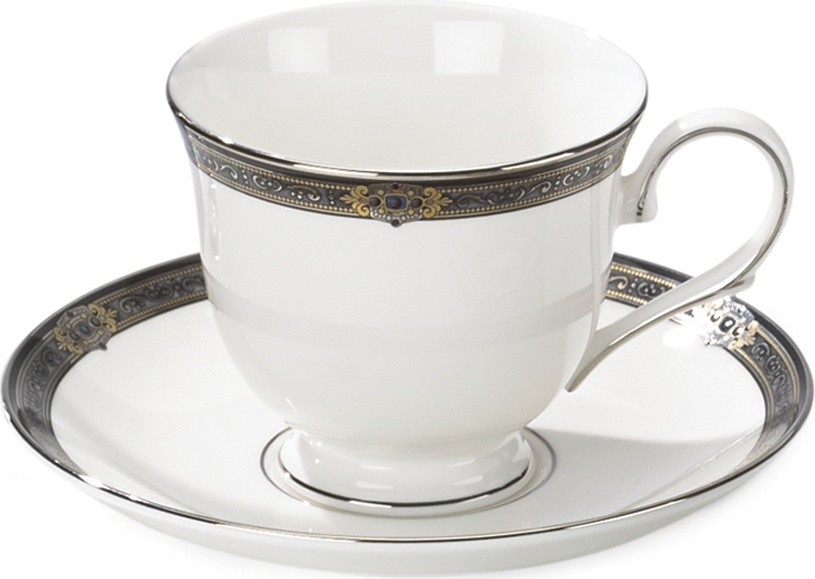 10668218 Lenox Набор из 2 чашек чайно-кофейных с блюдцами Lenox  "Классические ценности" 180мл, 2шт Фарфор костяной 