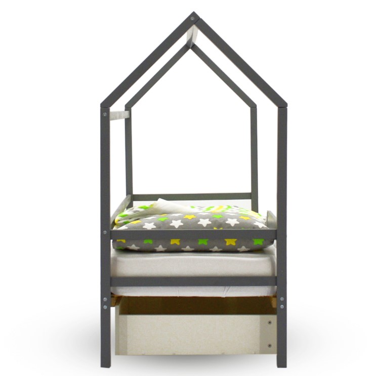 Кровать-домик детская графит Svogen БЕЛЬМАРКО  00-3833068 Серый Santreyd  - Вид №5