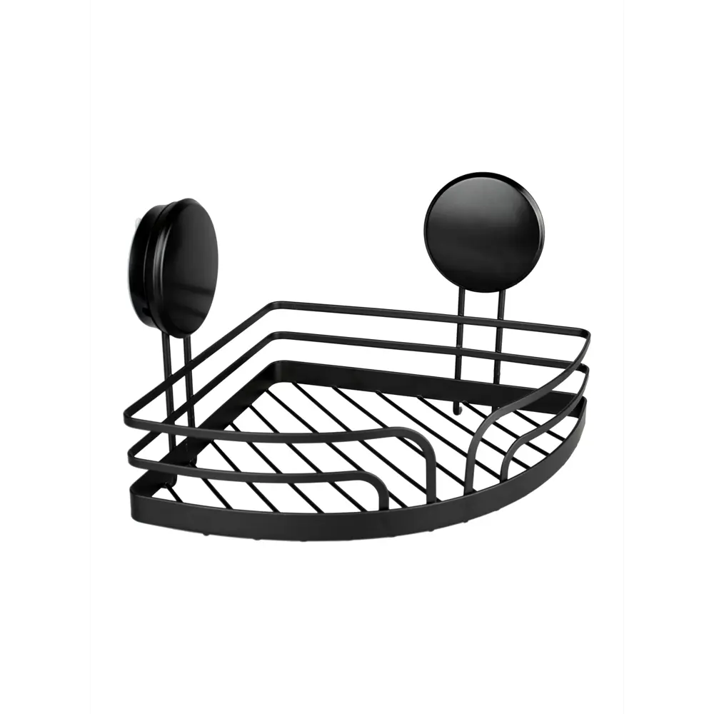 Полка для душа Zenfort Липа угловая 1 ярус цвет черный матовый STLM-2174077