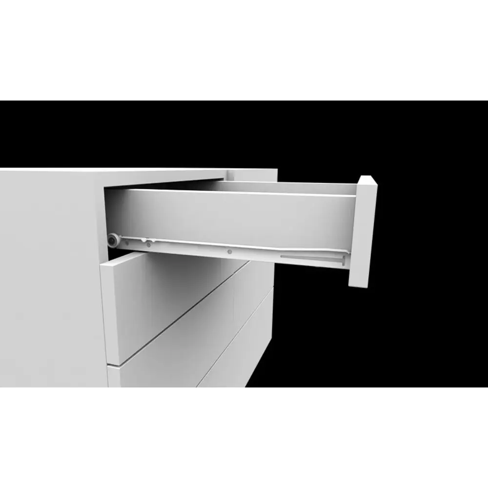 Комплект роликовых направляющих 400 мм, сталь, цвет белый Santreyd STLM-2000650 - Вид №3