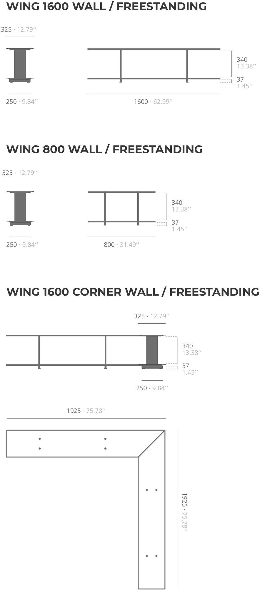 Systemtronic Книжный шкаф открытого типа из экструдированного алюминия Wing sun-id-1371896 - Вид №5