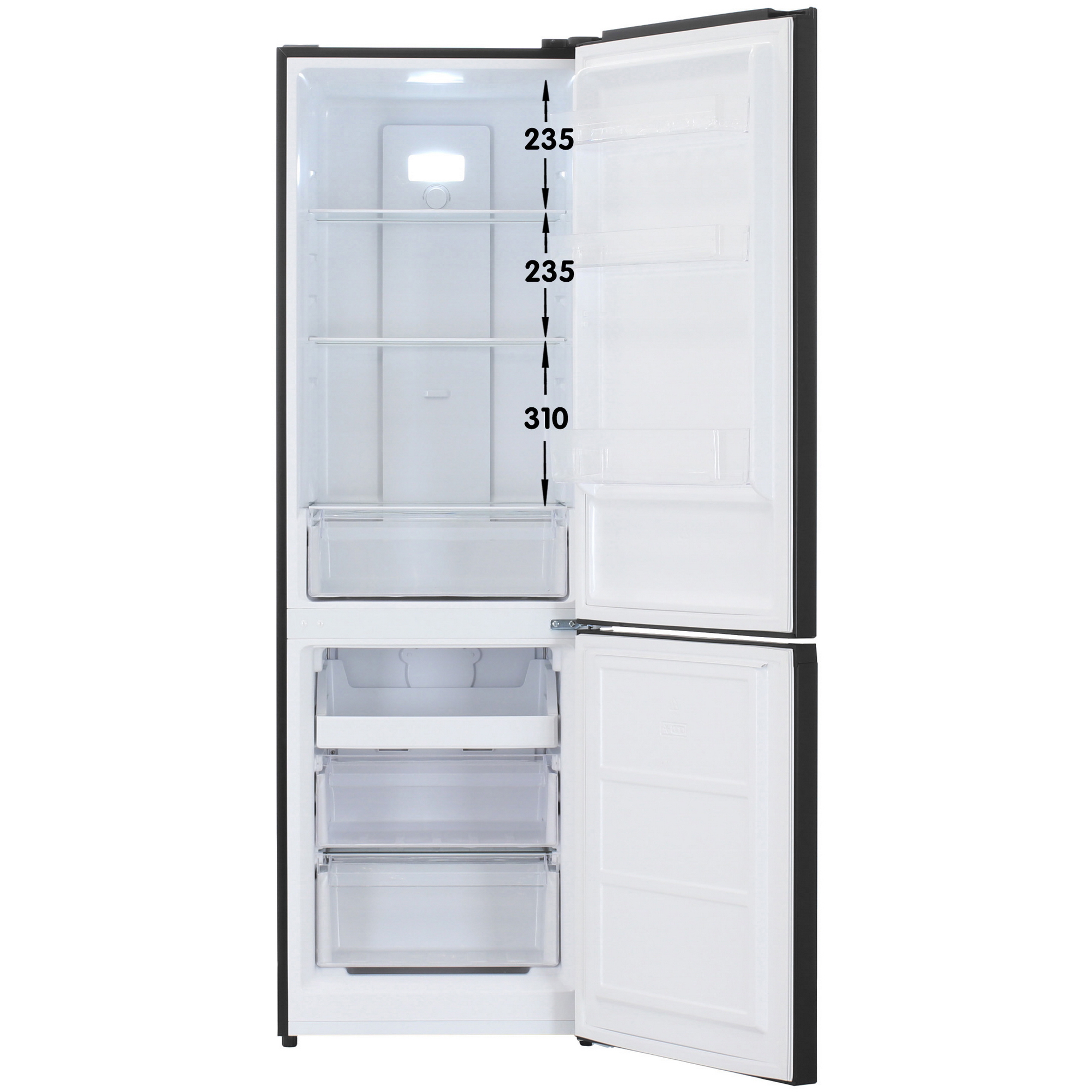 9088101 Холодильник с морозильником   DEXP B4-29AHA черный STDN-0041374 - Вид №1