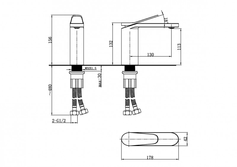 PR2524M101 Смеситель для раковины Product novelties  Pro Martí 1921 Marti 1921  - Вид №1