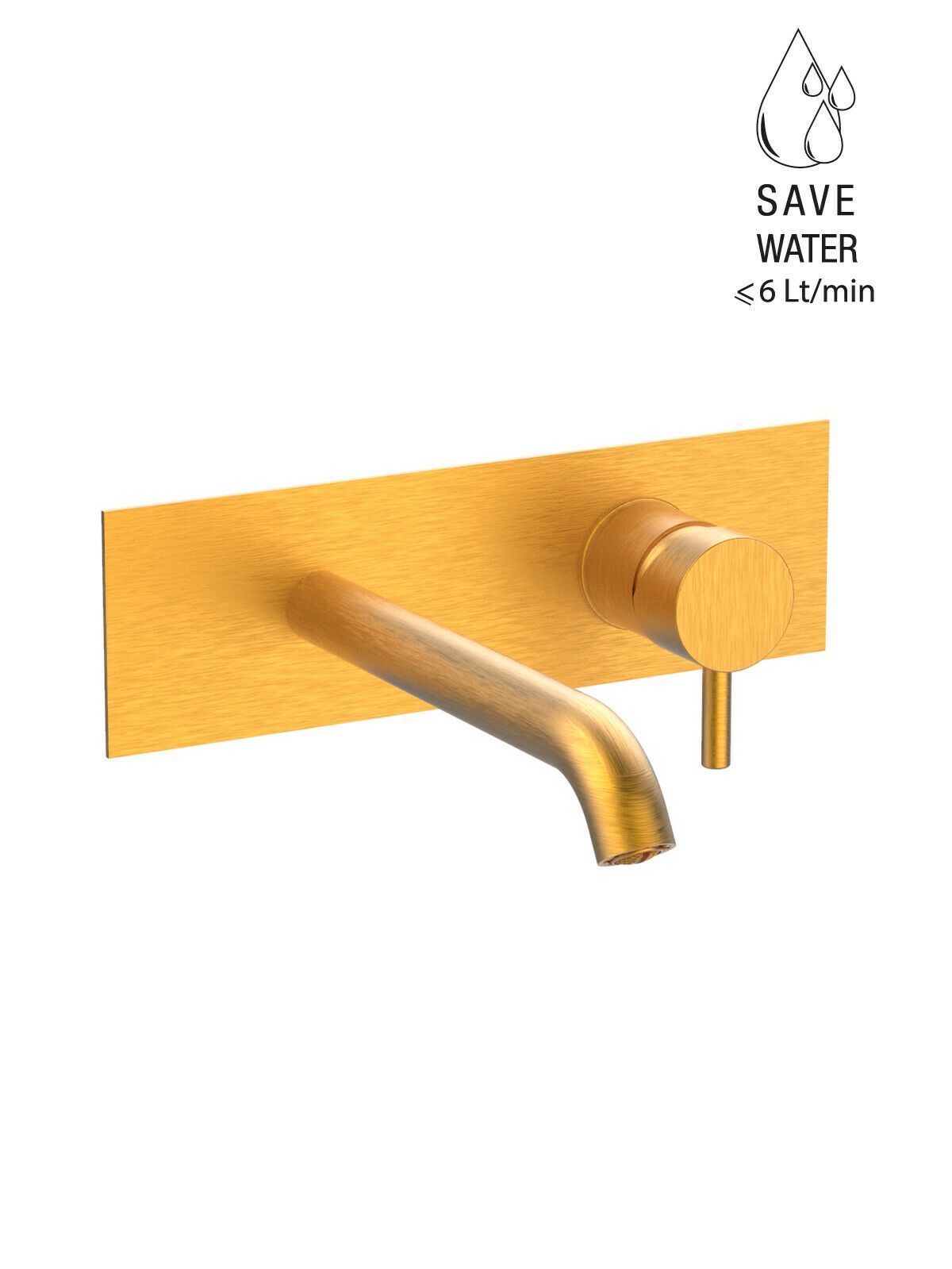 Настенный однорычажный смеситель для раковины с ограничителем расхода Rubinetterie Frattini Pepe XL ARCH-00076573 - Вид №11