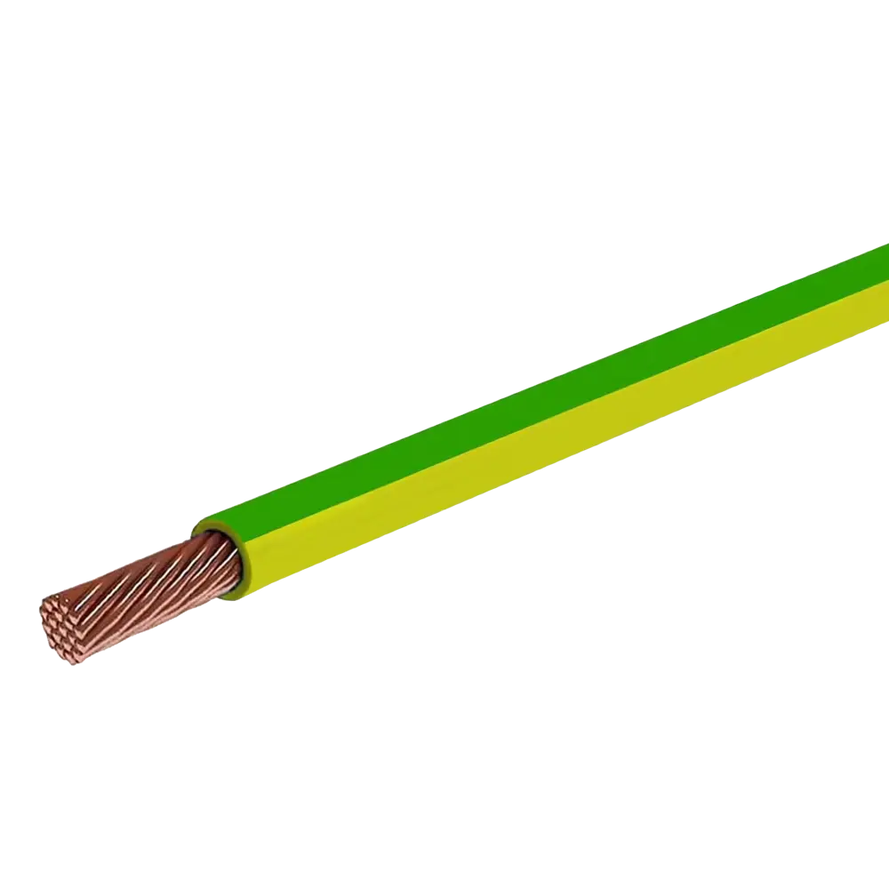 Провод Electraline ПуГВ 1x4 на отрез ГОСТ цвет жёлто-зелёный STLM-2085505