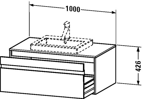 KT679502222 Ketho Тумбочка подвесная Белый глянцевый декор Duravit - Вид №1