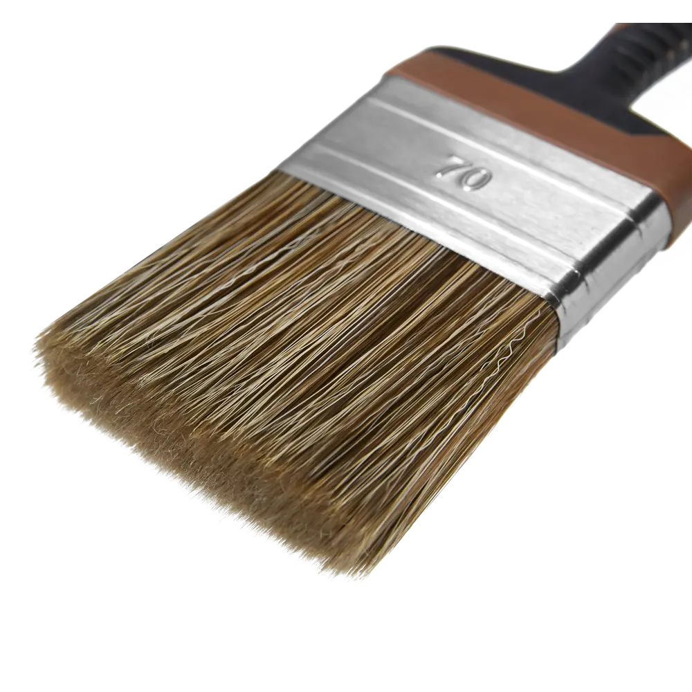 Кисть плоская для лаков и антисептиков 70 мм DILWIS синтетическая щетина STLM-2017201 - Вид №1