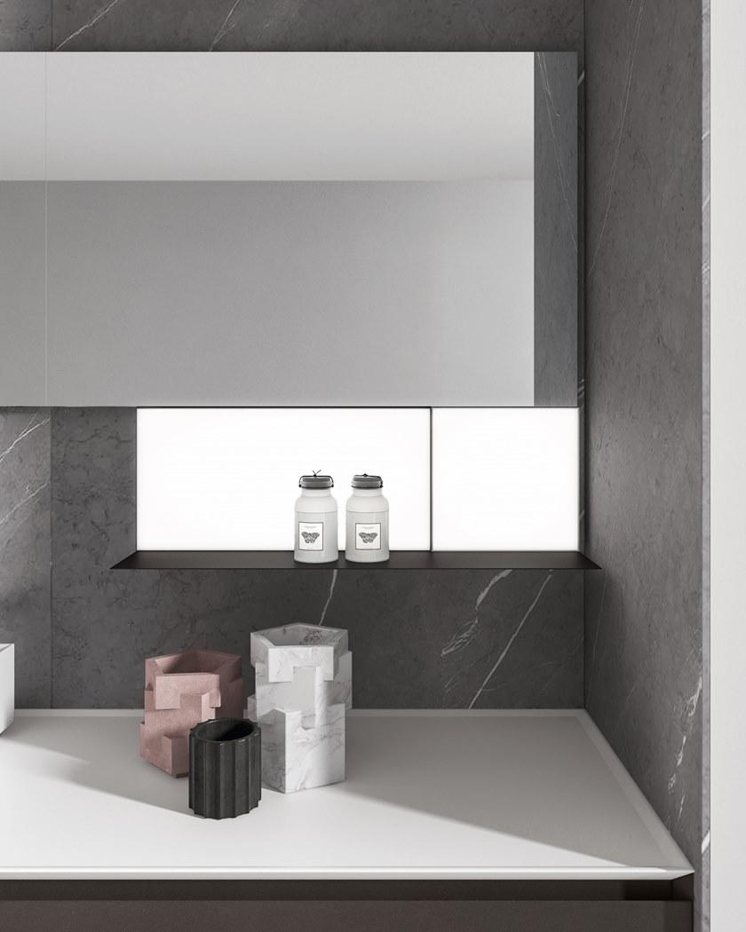 BMT Двойная подвесная тумба под умывальник с ящиками Ikon Ik-11 - Вид №3