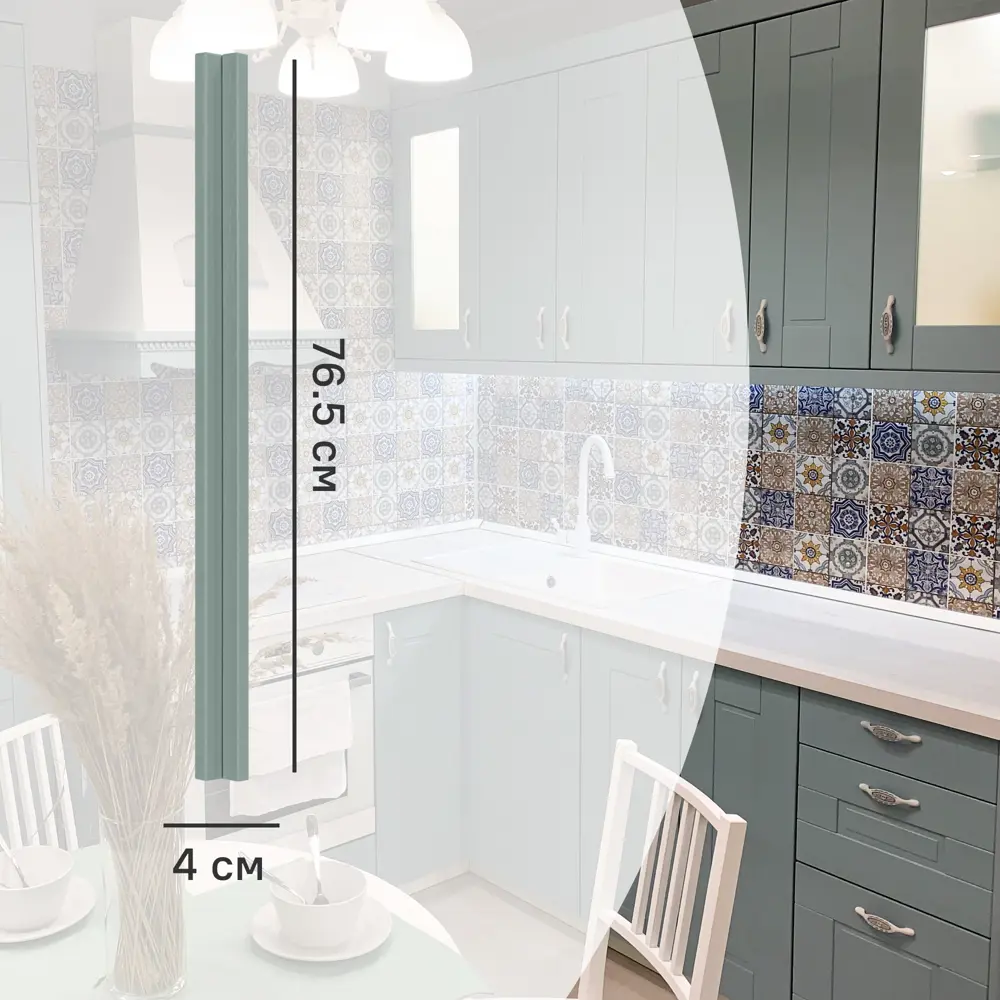 Угол для кухонного шкафа Томари 4x77-40 см KONSENSA МДФ цвет синий STLM-2195442