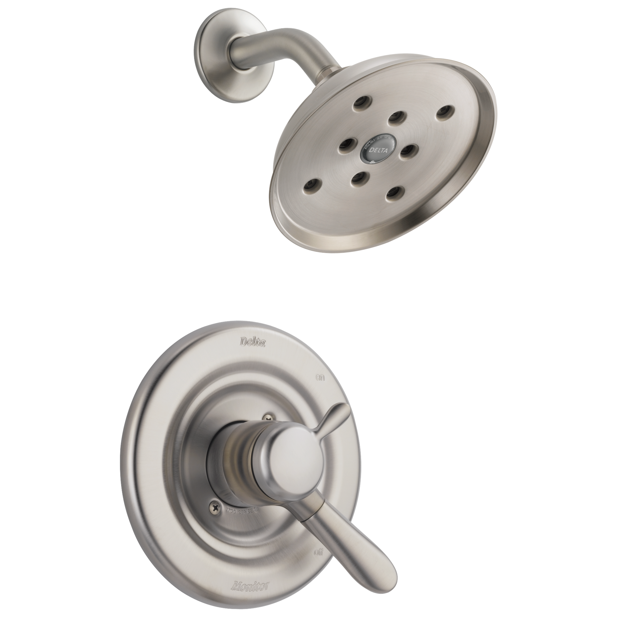 T17238-SSH2O Накладка для душа Monitor® 17 серии H2Okinetic® Delta Faucet Lahara Нержавеющая сталь 