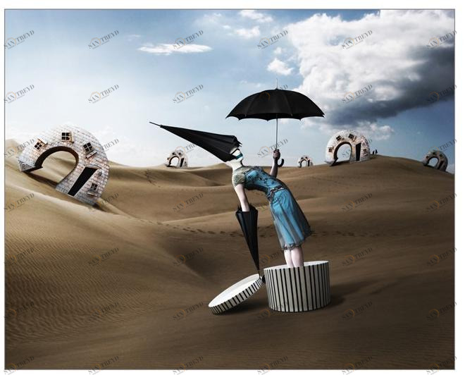 Mineheart Прямоугольный коврик из полиамида Pray for rain Acc/162