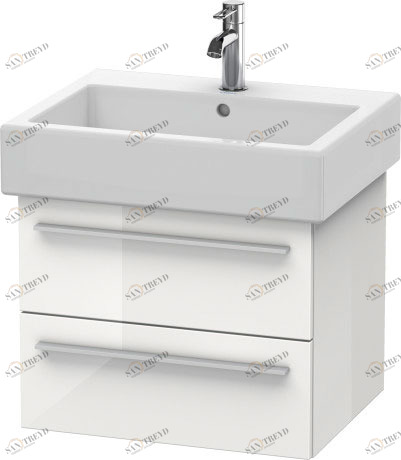 XL634402222 Тумбочка подвесная X-Large #XL6344 550 x 443 мм Белый глянцевый декор Duravit