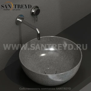B6T37PG Накладная раковина на столешницу  круглая Ceramica Globo T-EDGE