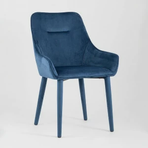Стул с подлокотниками мягкий сине-зеленый с ножками вельвет "Диана" STOOL GROUP ДИЗАЙНЕРСКИЕ 00-3881954 Зеленый;синий