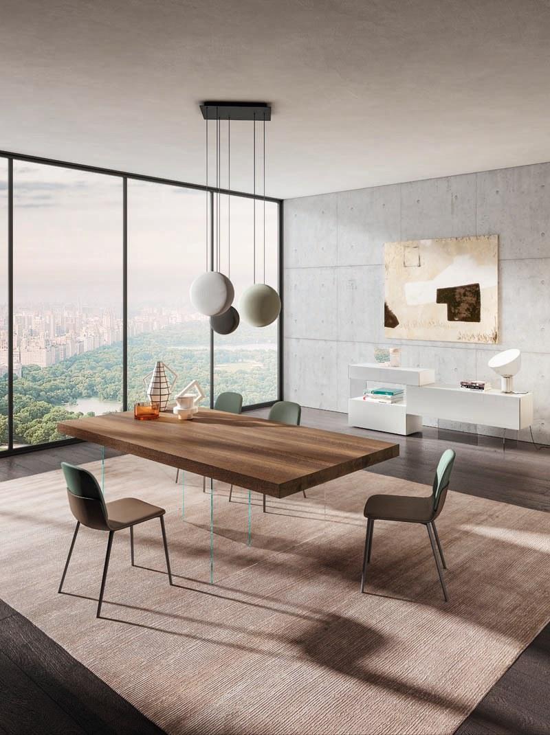 Lago Прямоугольный стол из дерева и стекла Air sun-id-1397964 - Вид №1