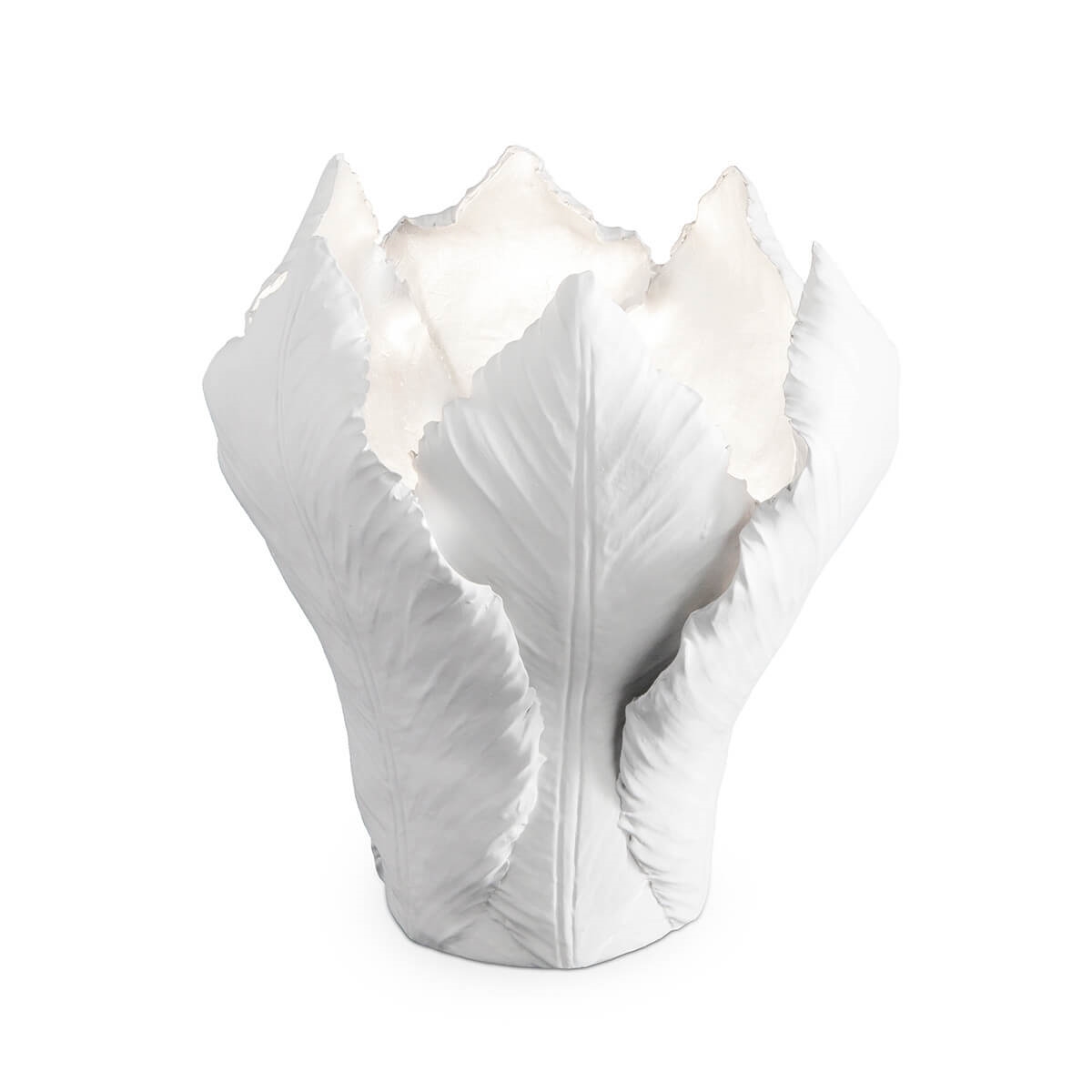 300050,19 ABHIKA ПОДСВЕЧНИК ТЮЛЬПАН WHITE/SILVER 300050.19