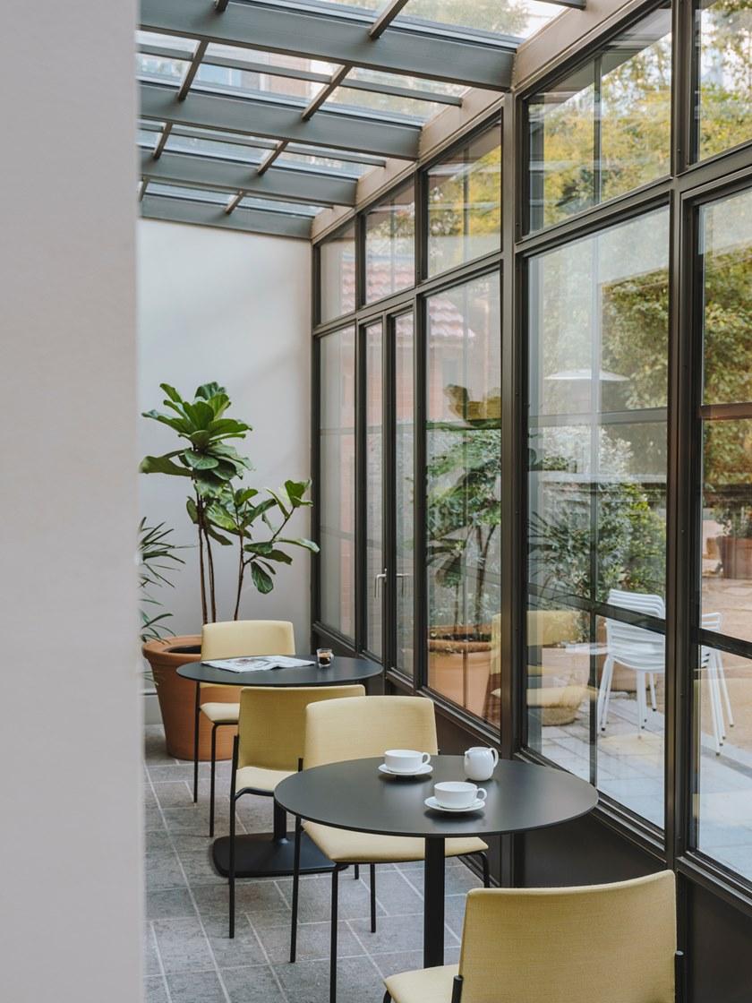 ENEA Круглый стол со стальным основанием и дубовой столешницей Iron sun-id-1475870 - Вид №7