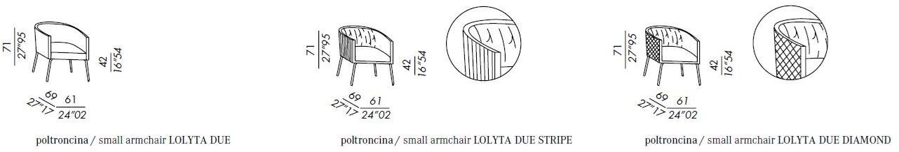 Meridiani Кресло со съемным чехлом из ткани с подлокотниками Lolyta sun-id-1383557 - Вид №5