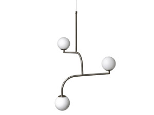 Подвесной светильник из металла и опалового стекла