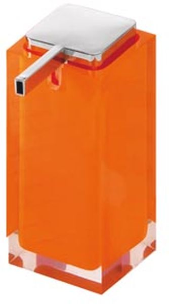 RA80(67) Gedy G-Rainbow, настольный дозатор с плоским носом, цвет хром - оранжевый