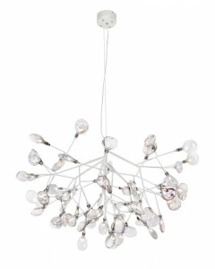 Подвесная светодиодная люстра Crystal Lux Evita SP63 White/Transparent белая CRYSTAL LUX ДИЗАЙНЕРСКИЕ, EVITA 220569 Белый