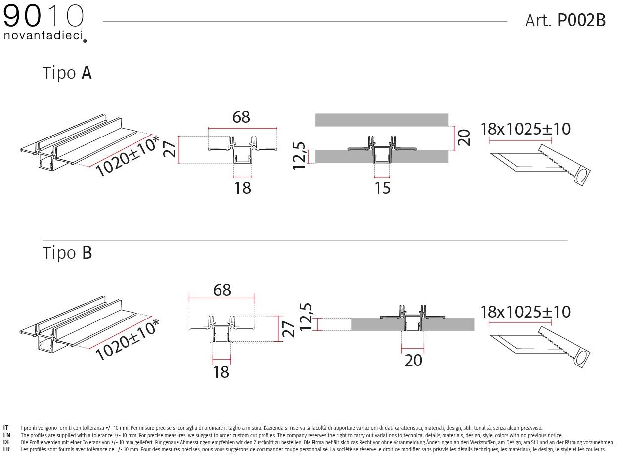 9010 novantadieci Линейный световой профиль из alumite®  P002  - Вид №3