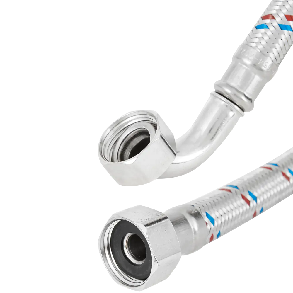 Гибкая подводка для воды ДТРД 3/4" гайка угловая - гайка 150 см STLM-2001438 - Вид №1