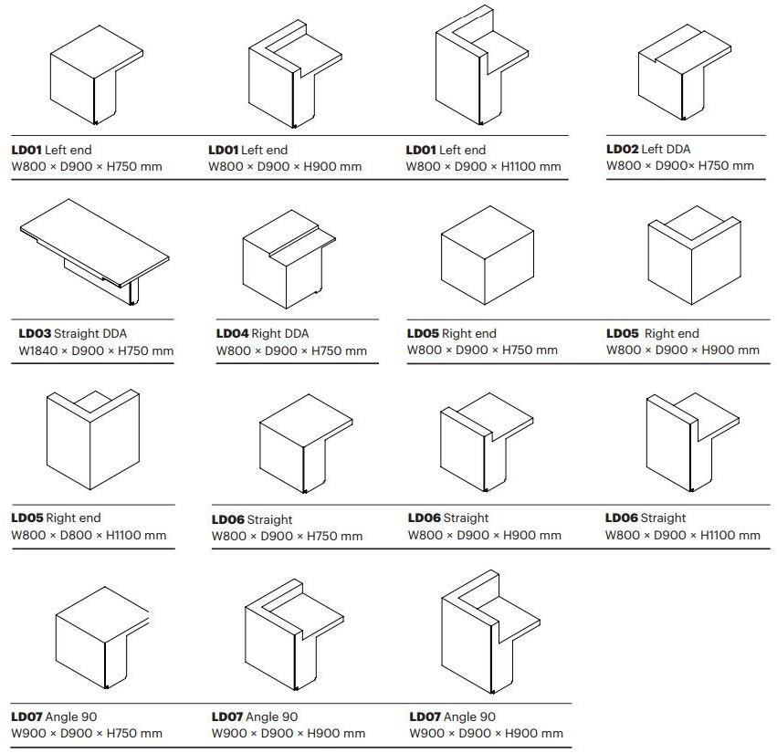 Isomi Модульная офисная стойка администратора из легкого бетона sun-id-1428827 - Вид №3