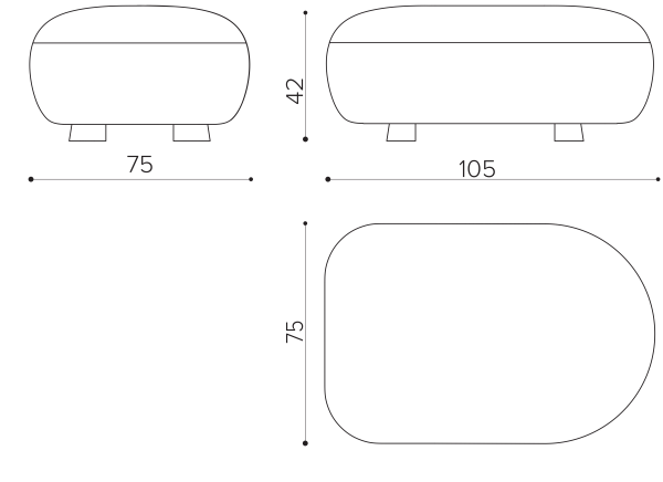 CD 75RE Rectangular module 75cm True Design Code - Вид №1