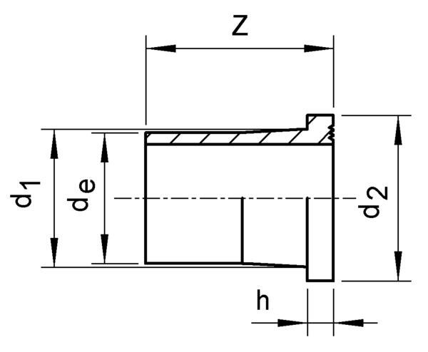 SANIT 672205 Заглушка конец PP, SDR 11, длинная, с рифленой уплотняющей поверхностью  - Вид №1