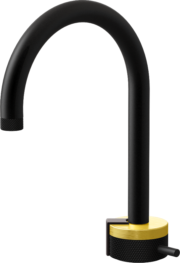 E-11502-R1BB-L2GM-MBK Однорычажный прогрессивный смеситель для раковины - излив 16см GRAFF MOD+