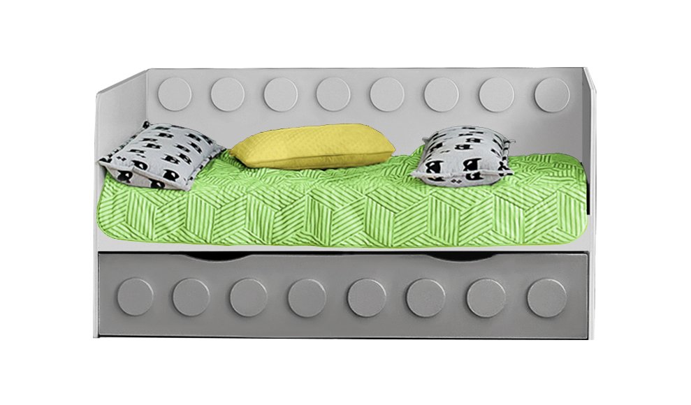 Детский диван-кровать с дополнительным спальным местом "Бэтмен" МАНДАРИН ЛЕГОЛЕНД 178720 Желтый Santreyd  - Вид №2