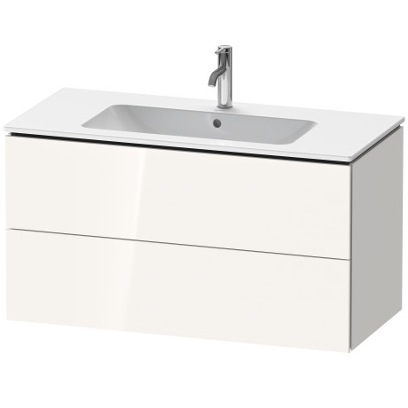 LC624204747 Тумбочка подвесная L-Cube #LC6242 1020 x 481 мм Каменно-синий глянцевый лак Duravit - Вид №2