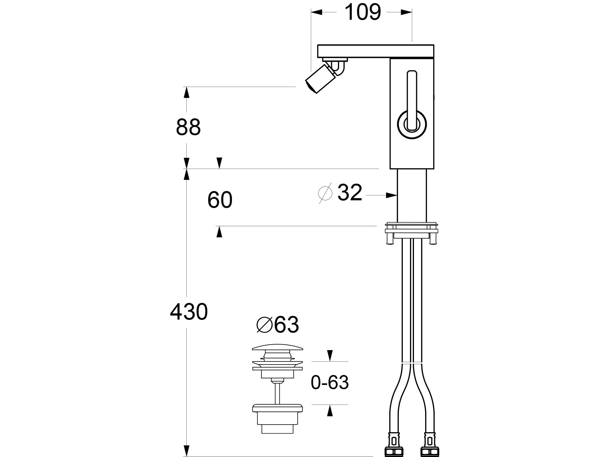 Смеситель для биде с поворотным горлышком GUGLIELMI RUBINETTERIE GZero ARCH-00097952 - Вид №5