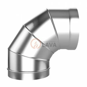 Отвод LAVA 120, угол 90*, нерж. 304 (0,8)