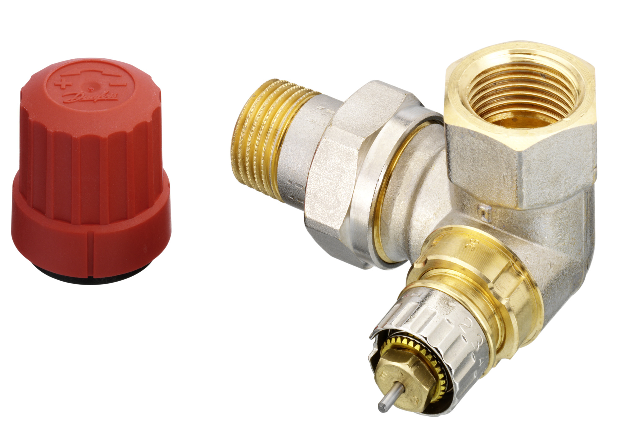 Danfoss Клапан RTR-N/RA-N для двухтрубной системы отопления RTR-N 15 Кл. т-рег. Угл. трехос, лев. 013G7022  - Вид №10