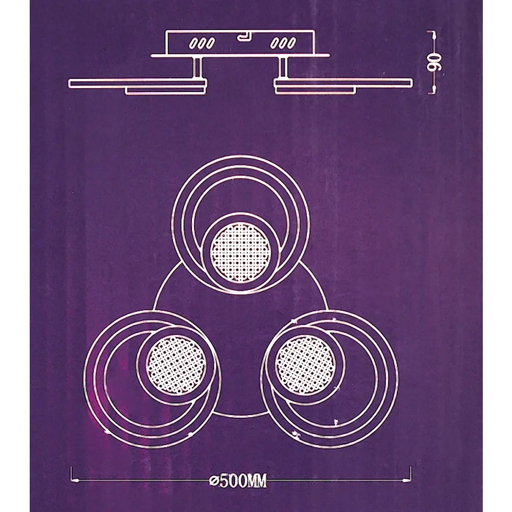 Люстра потолочная светодиодная Семь огней SF7096/3C-WT 67 Вт STLM-2137306 - Вид №13
