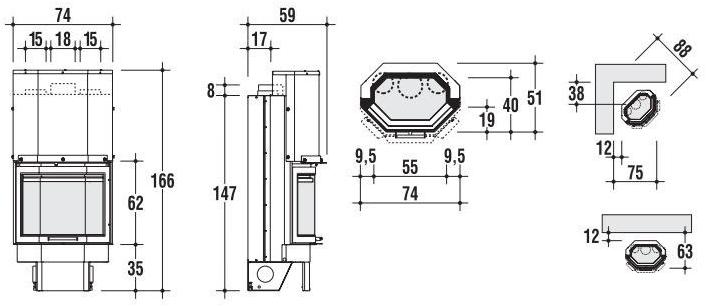 CAMINETTI MONTEGRAPPA Встроенный дровяной камин Mb sun-id-1352808 - Вид №1