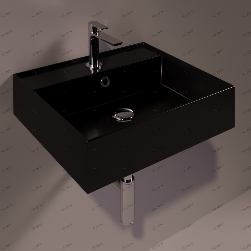 AG51NERO Подвесная раковина настенная прямоугольная Simas Agile черная