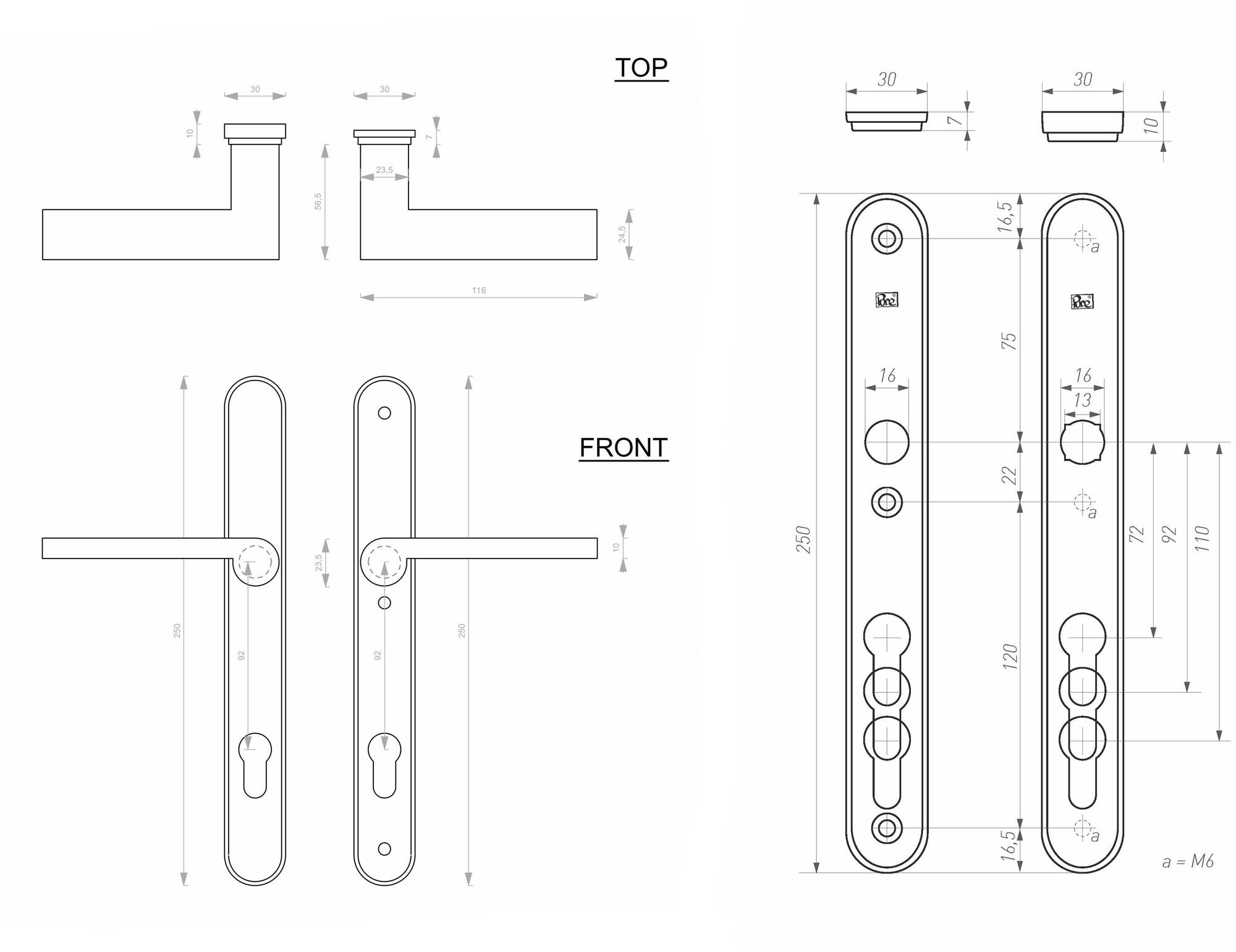 Dauby Железная ручка Pure® 10055 - Вид №1