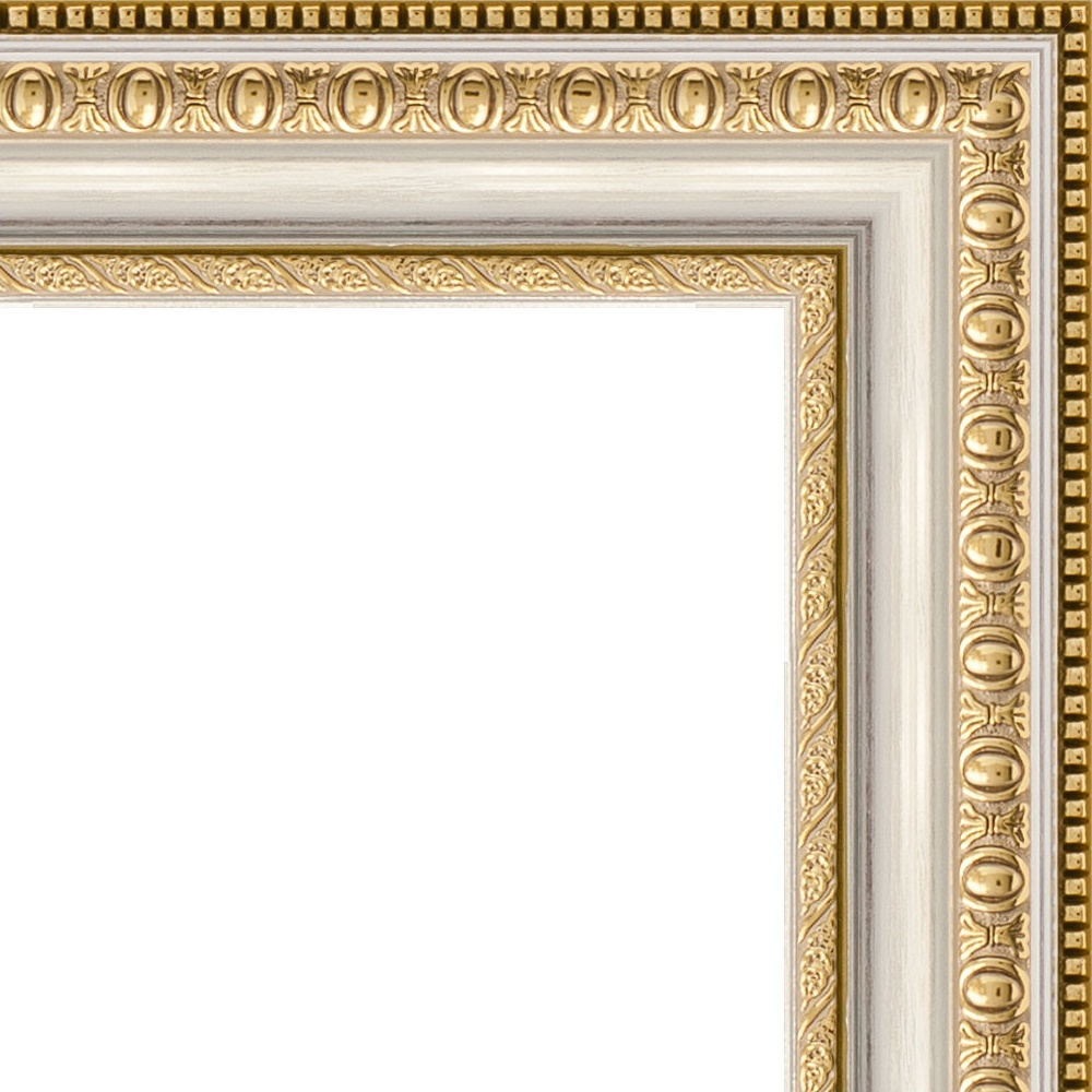 BY 0782 Зеркало в багетной раме - золотые бусы на серебре 60 mm EVOFORM Definite - Вид №4