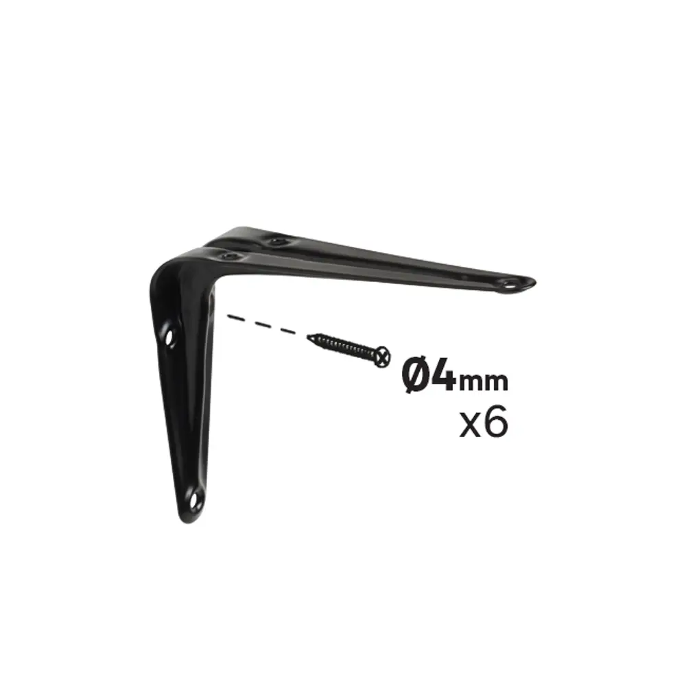 Утилитарный кронштейн Normo 7.5x10 см нагрузка до 7 кг цвет черный Santreyd STLM-2051160 - Вид №4