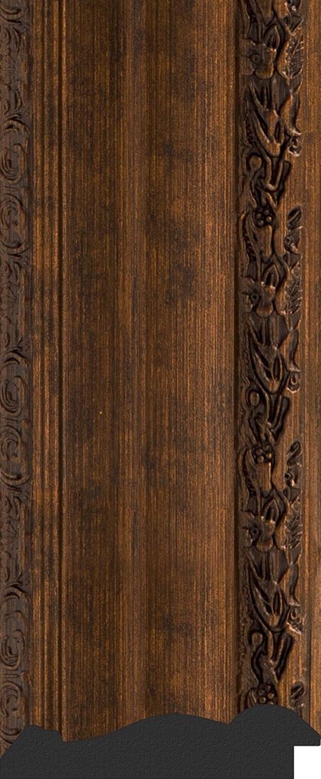 BY 3637 Зеркало с фацетом в багетной раме - состаренная бронза с орнаментом 120 mm EVOFORM Exclusive - Вид №3