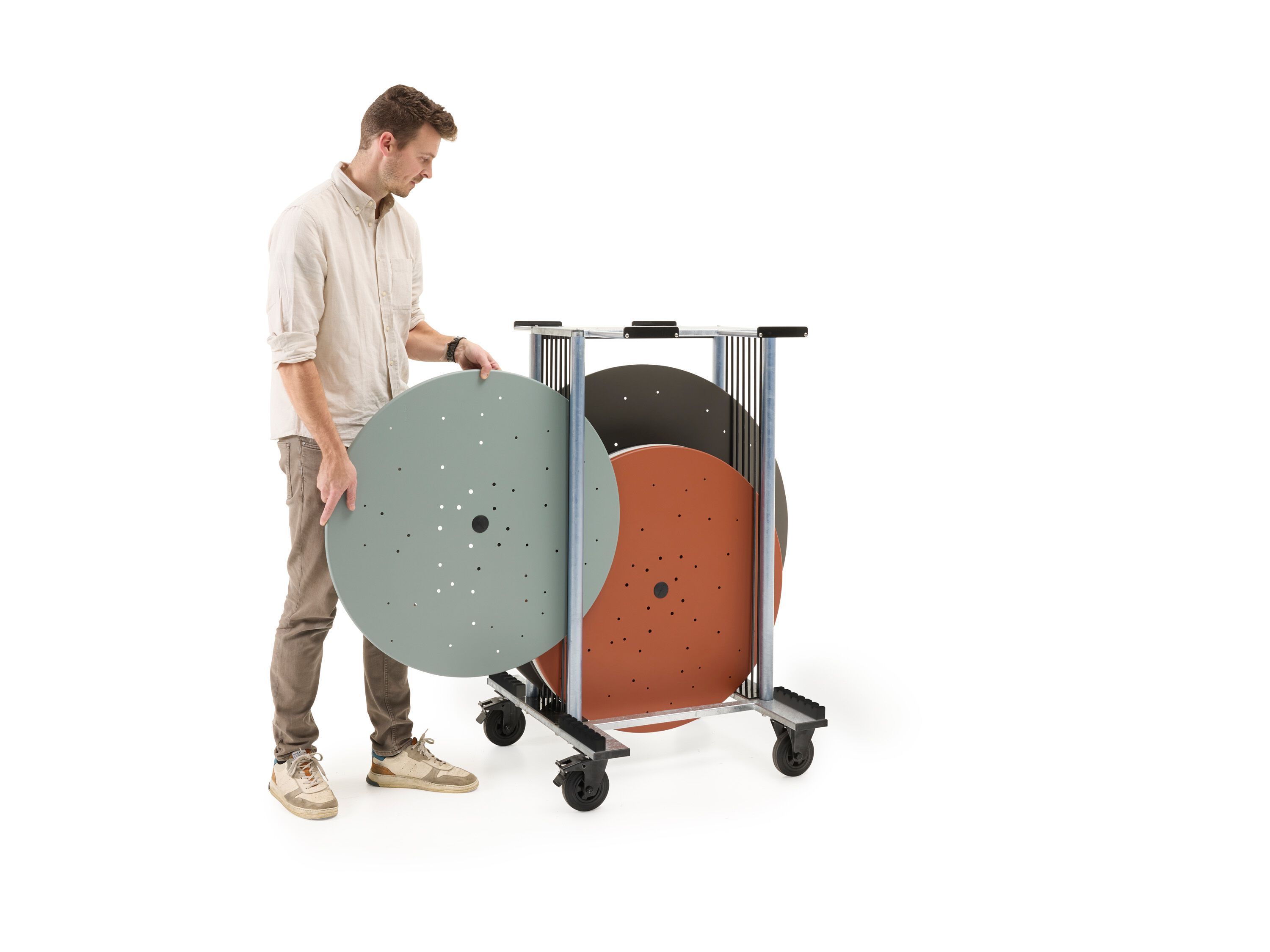 Высокий круглый алюминиевый садовый стол с порошковым покрытием Extremis Тики ARCH-00024452 - Вид №5