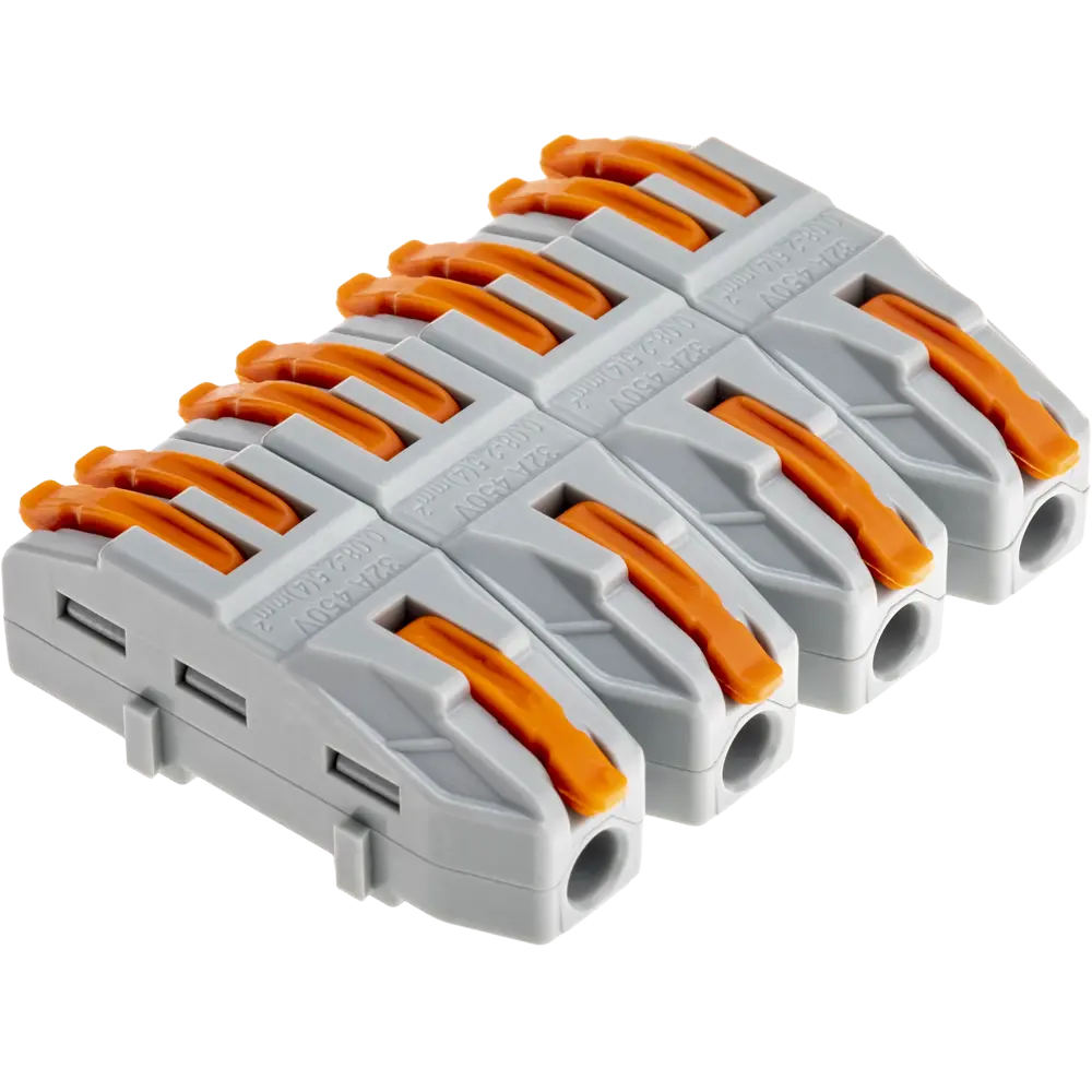 87887423 Клемма разветвительная Duwi 26664 3-проводная 4 мм 4 шт. STLM-1114751  - Вид №7