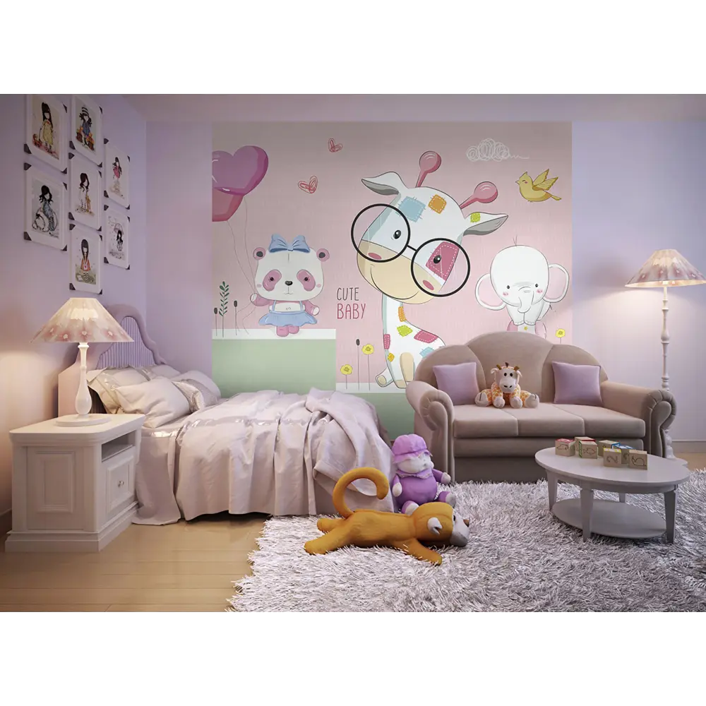 Фотообои «Мир детства» 3D флизелиновые 300х270 см L12-968 FBRUSH 3D FLIZART STLM-2106803 - Вид №1