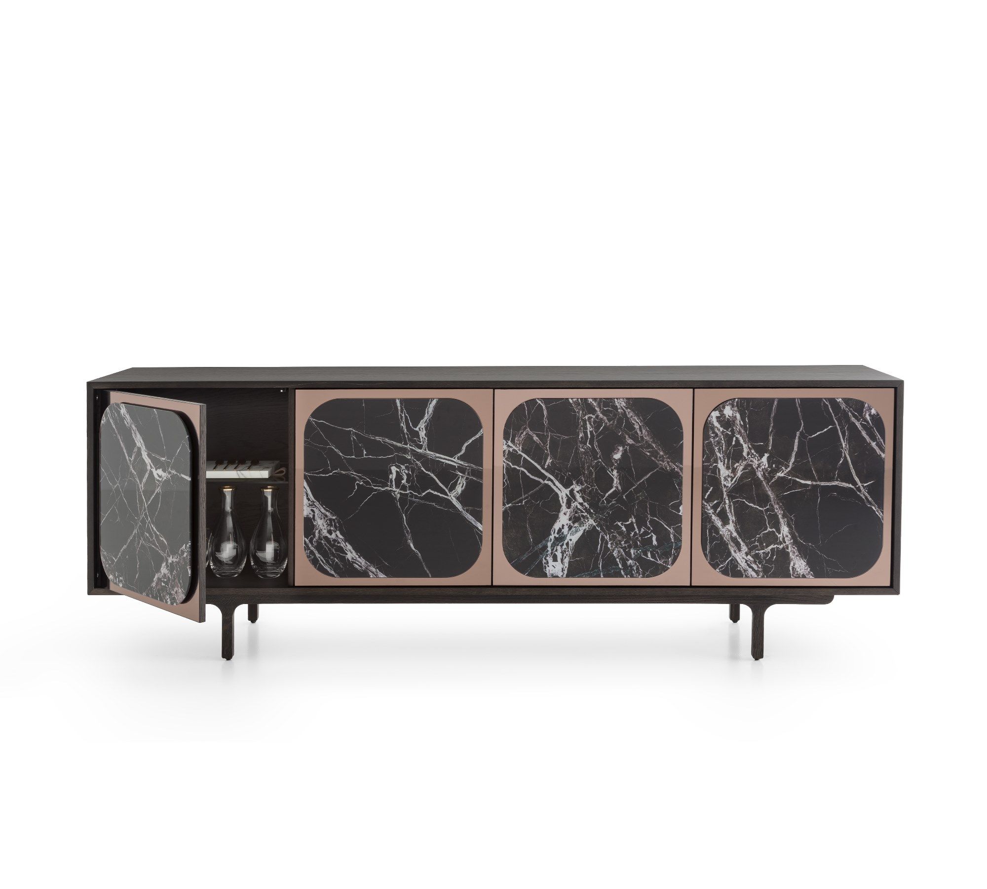 Шкаф из дерева и стекла с распашными дверями Morica Design Haute Couture ARCH-00149150 - Вид №2