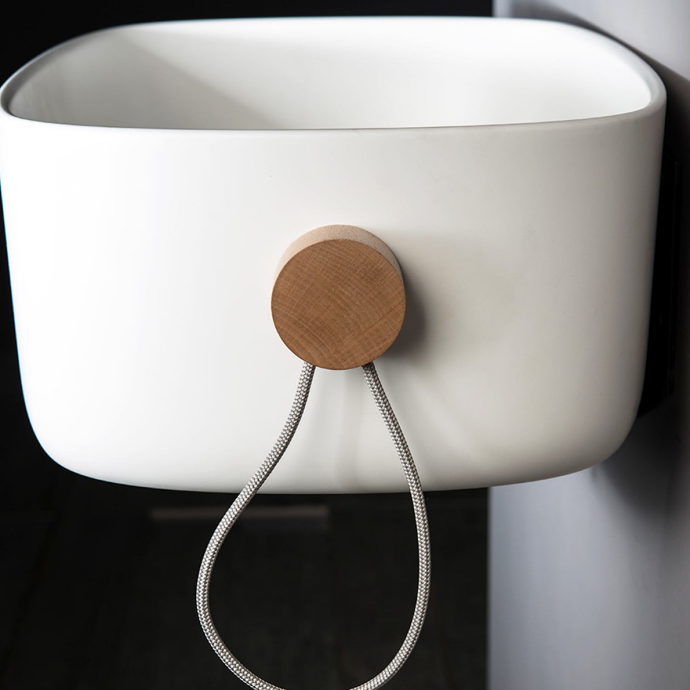 EVLACOR Подвесная раковина настенная прямоугольная EVER Life Design Bounce белая - Вид №5