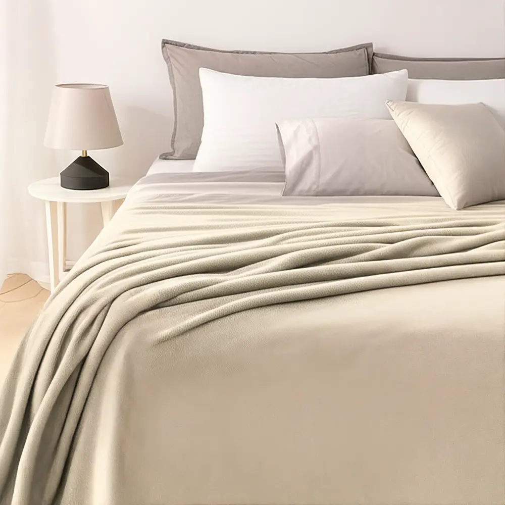 Плед Flandria 200x220 см микрофибра цвет бежевый Santreyd STLM-2105805 - Вид №12