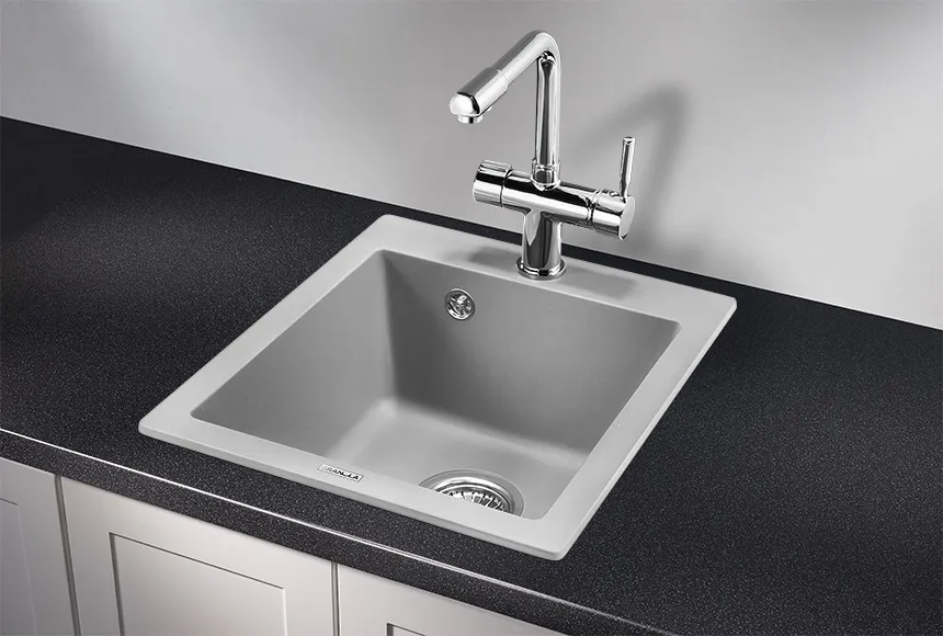 4201, АЛЮМИНИУМ, кухонная мойка, кварц GRANULA 4201-ST78